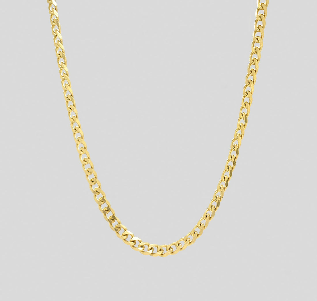 medium old curb chain necklace mens waterproof jewelry