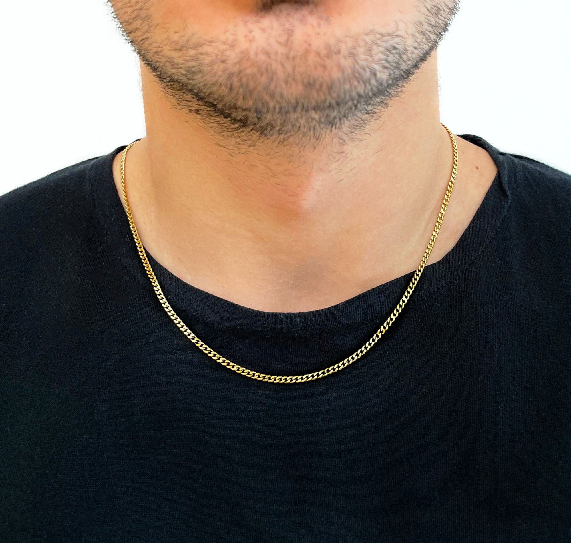 Men's Curb 14k Gold (48gram) or Platinum (90gram) 7.5mm Link Chain Necklace  20