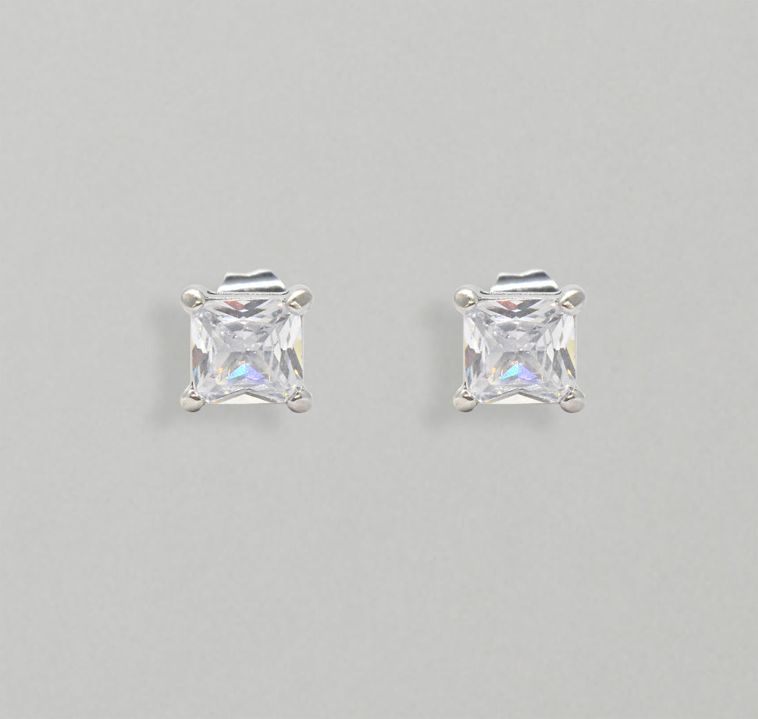 SILVER STUD EARRINGS - 6MM